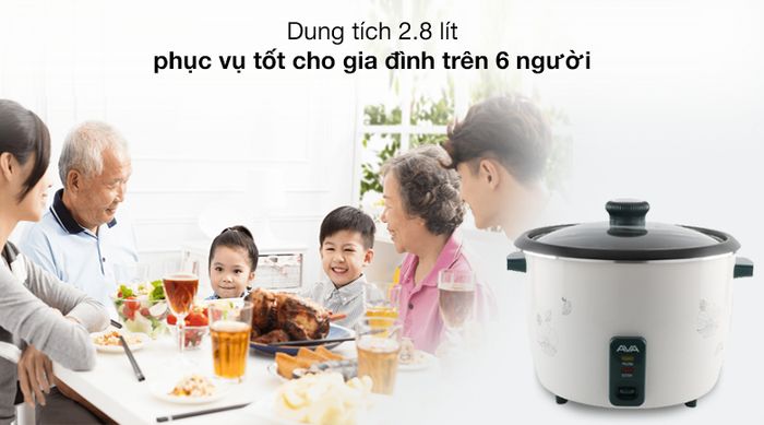 Dung tích - Nồi cơm nắp rời Ava 2.8 lít G2507