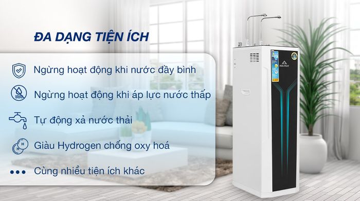 Máy lọc nước RO nóng nguội lạnh Hòa Phát HWBS3A 1021 10 lõi - Tiện ích
