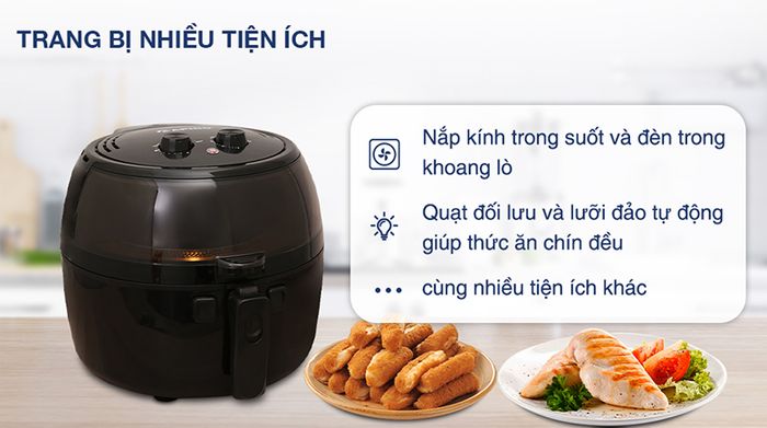 Nồi chiên không dầu Rapido RAF6.5M2 6.5 lít - Tiện ích
