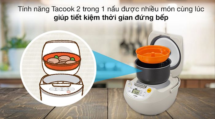 Tacook - Nồi cơm điện tử Tiger 1 lít JBV-S10W