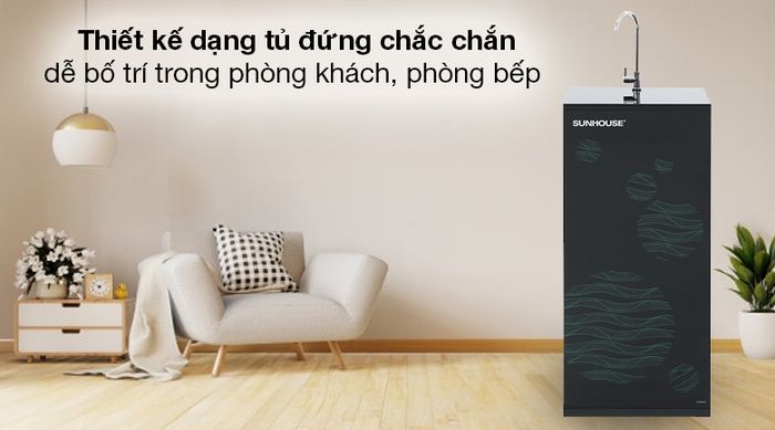 Máy lọc nước RO Sunhouse SHA8866K 7 lõi - Máy lọc nước thiết kế dạng tủ đứng chắc chắn, sang trọng