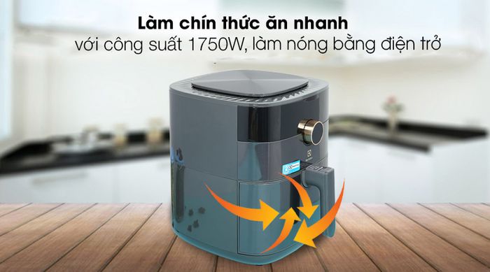 Công suất, công nghệ - Nồi chiên không dầu Electrolux E6AF1-520K 5 lít
