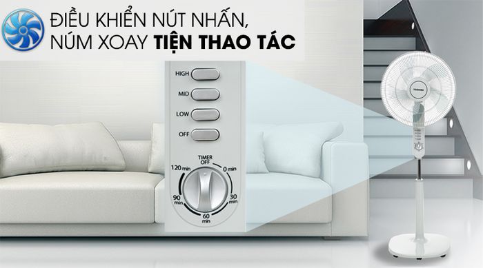 Quạt đứng Toshiba F-LSA10(H)VN - Bảng điều khiển