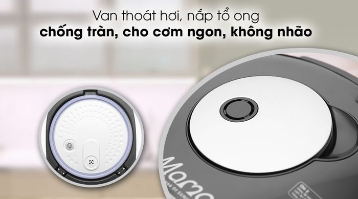 Nồi cơm điện tử Sunhouse mama 1.8 lít SHD8903 - Van thoát hơi thông minh