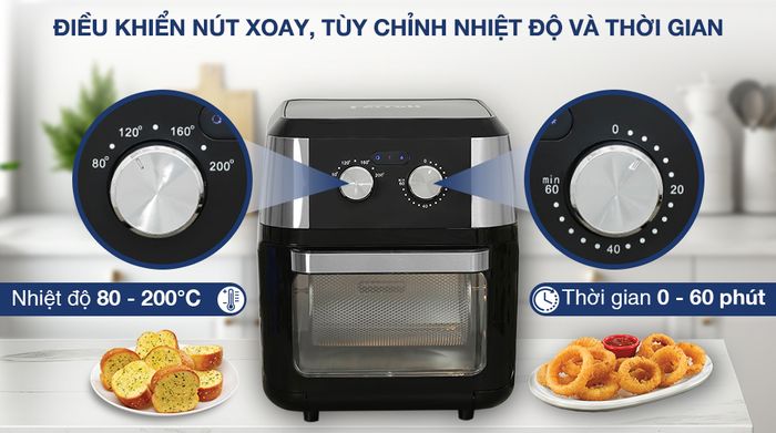 Lò chiên không dầu Ferroli FAF-12M 12 lít - Bảng điều khiển