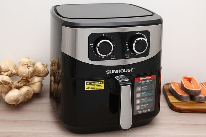 Nồi chiên không dầu Sunhouse SHD4062 5.5 lít - Thiết kế