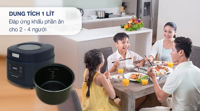 Nồi cơm điện tử Sunhouse 1 lít SHD8802 - Dung tích