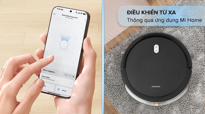 Robot hút bụi lau nhà Xiaomi E5 - Điều khiển qua Mi Home