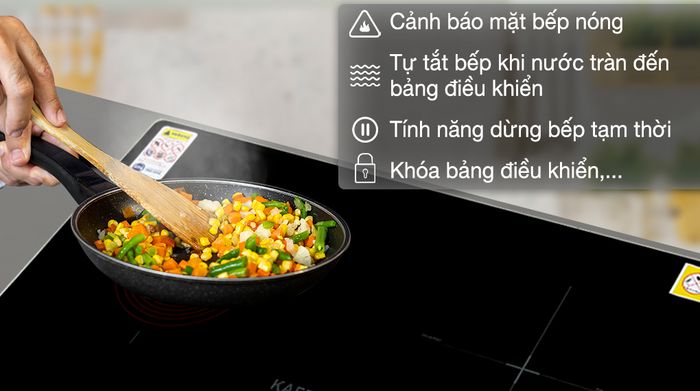 Bếp từ hồng ngoại lắp âm KAFF KF-FL105IC - Tính năng an toàn