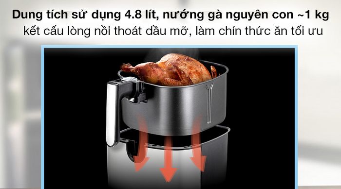 Nồi chiên không dầu Cuckoo CAF-G0510T - Dung tích sử dụng