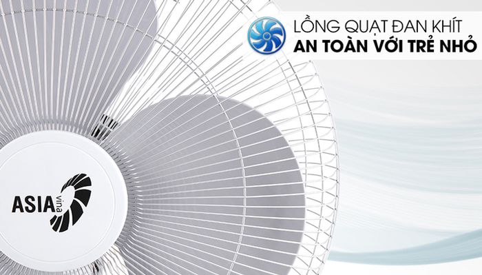 lồng quạt đan khít an toàn - Quạt bàn Asia B16001-XV1 Xám