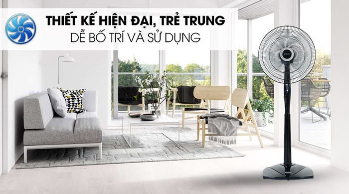 Thiết kế sang trọng - Quạt đứng Sharp PJ-S40RV-DG