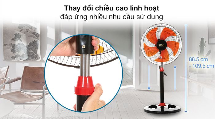 Chiều cao - Quạt đứng Lifan Đ-616
