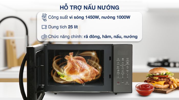 Lò vi sóng Bluestone MOB-7833 25 lít - Dung tích