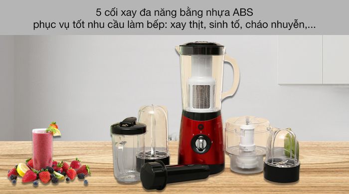 Máy xay đa năng Mishio Premium MK285 - Bộ 5 cối xay đa năng