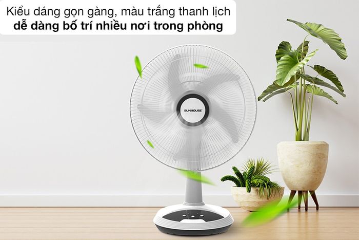 Kiểu dáng - Quạt sạc điện Sunhouse SHD7223