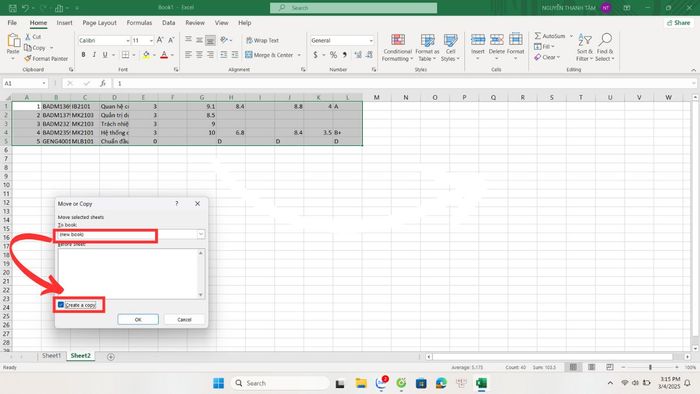 Hướng dẫn sử dụng lệnh Move and để tạo file riêng bước 2 (Kèm hình minh họa)
