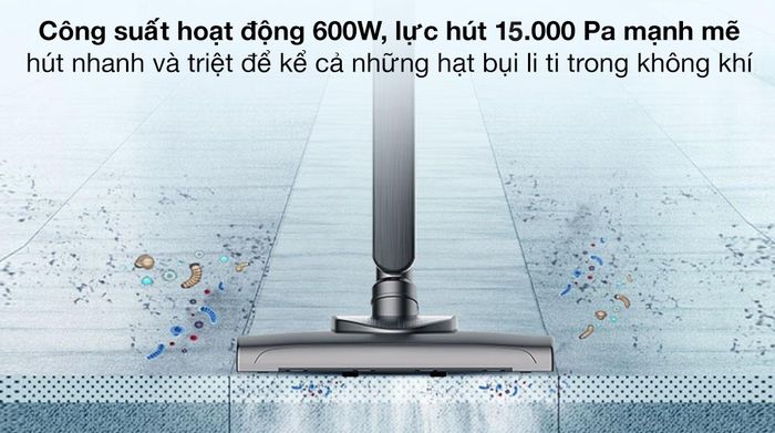 Máy hút bụi cầm tay Deerma DX700S - Công suất