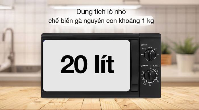 Lò vi sóng Bluestone MOB-7708B 20 lít - Dung tích