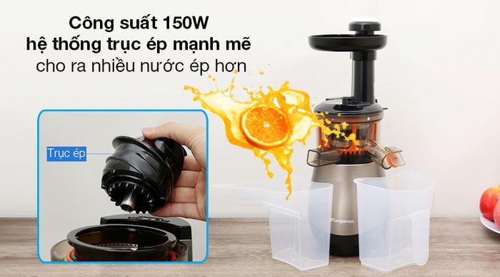 Máy ép chậm Kangaroo KG150SJ - Hoạt động với công suất 150W