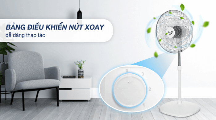 Quạt đứng Asia 3 cánh VY449690 55W - Điều khiển