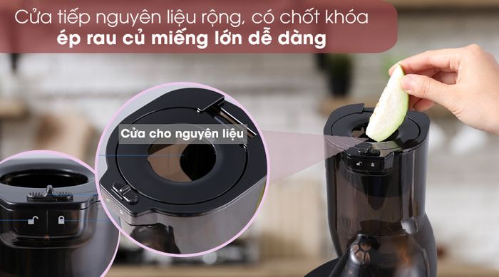 Ống tiếp nguyên liệu lớn - Máy ép chậm Kuvings EVO820 đỏ