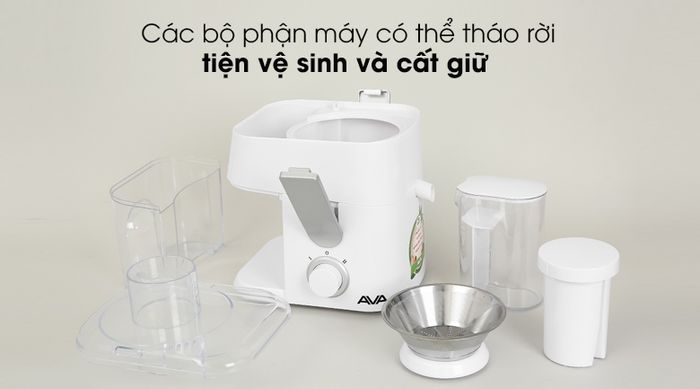 Máy ép trái cây AVA GS-331 - Các bộ phận máy có thể tháo rời, vệ sinh và cất giữ linh hoạt, sạch sẽ
