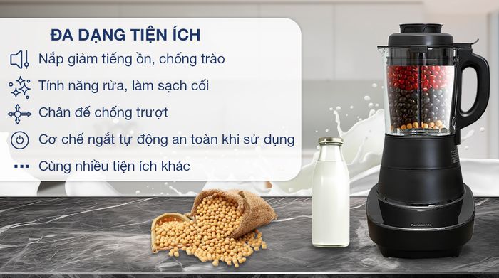 Tiện ích - Máy làm sữa hạt đa năng Panasonic MX-HG6401KRA