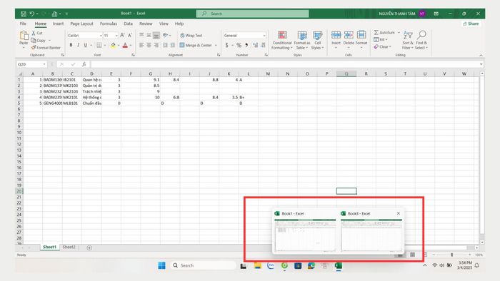 Hướng dẫn sử dụng thao tác kéo thả để lưu một sheet Excel thành file riêng bước 1 (Kèm hình minh họa)