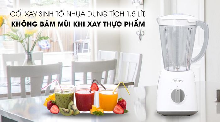 Cối xay nhựa 1.5 lít - Máy xay sinh tố Delites BL2009