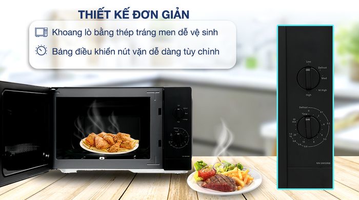 Lò vi sóng Panasonic NN-SM33NBYUE 25 lít - Thiết kế