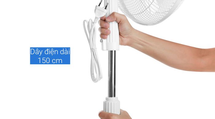 Có thể thay đổi chiều cao dễ dàng từ 93 – 105.5 cm - Quạt lửng Comfee CF-FF4019VEW Trắng