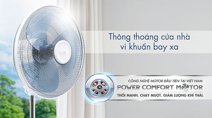 Mở quạt cho nhà thông thoáng - Quạt đứng Asia D16027-TV0 Trắng