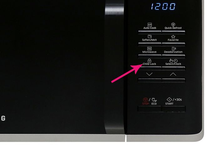 Khóa an toàn - Lò vi sóng Samsung MS23K3513AS/SV-N 23 lít