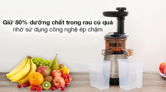 Máy ép chậm Kangaroo KG150SJ - Máy ép chậm Kangaroo lưu giữ đến 80% lượng dưỡng chất