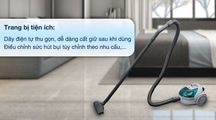 Máy hút bụi dạng hộp Hitachi CV-BF16 GN - Tiện ích