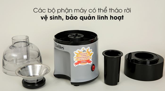 Máy ép trái cây Delites GS-375 - Tháo rời các bộ phận máy tiện lợi, dễ làm sạch và bảo quản
