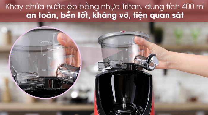 Khay chứa nước ép - Máy ép chậm Kuvings EVO820 đỏ