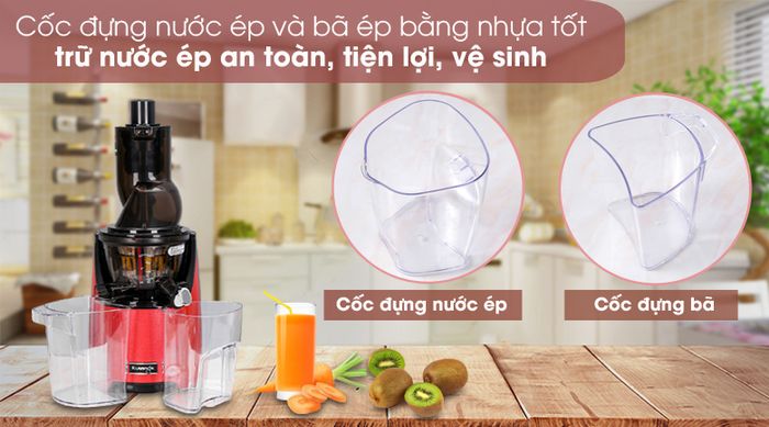 Cốc đựng tiện lợi - Máy ép chậm Kuvings EVO820 đỏ