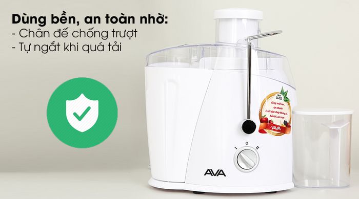 Máy ép trái cây AVA GS-320 - Tăng cường bảo vệ máy và người dùng nhờ tích hợp tính năng tự ngắt khi quá tải