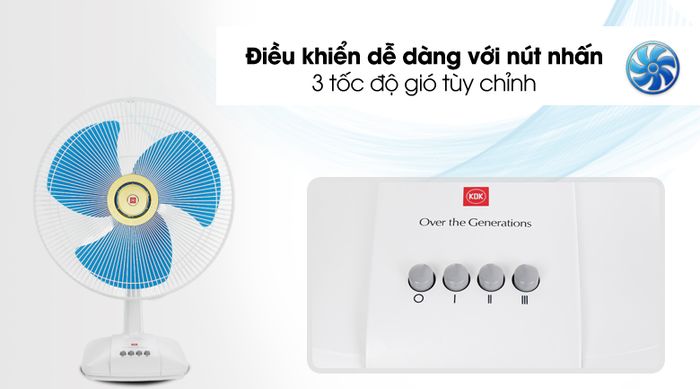Dễ dùng - Quạt bàn KDK A40B