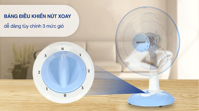 Quạt bàn Senko B1612 - Bảng điều khiển