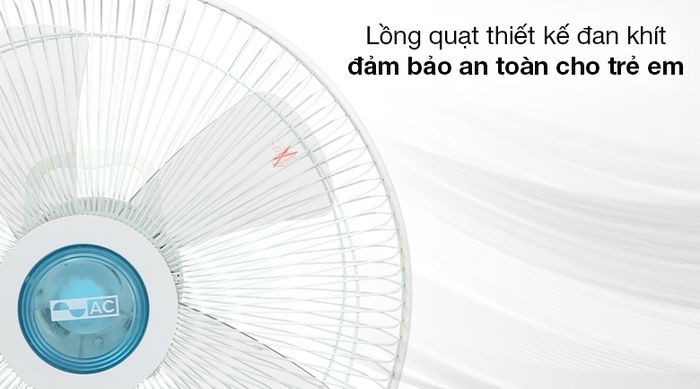 Quạt lửng AC ALF02A145 - Lồng quạt AC đan khít, an toàn khi tiếp xúc gần, dễ tháo rời và làm sạch