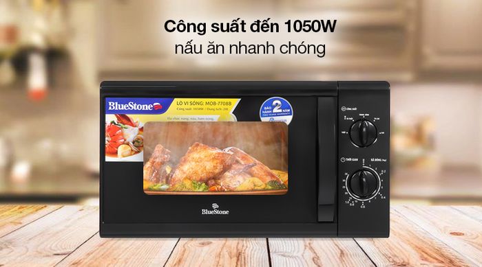 Lò vi sóng Bluestone MOB-7708B 20 lít - Công suất lên đến 1050W