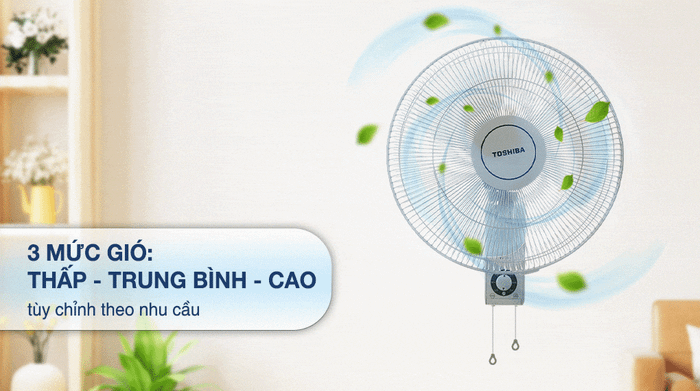 Quạt treo Toshiba F-AWZ50VN(H) - Mức gió