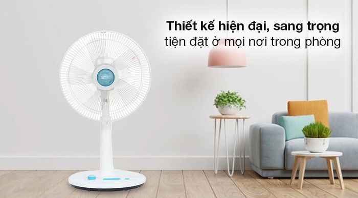 Quạt lửng AC ALF02A145 - Thiết kế quạt lửng hiện đại theo phong cách Hàn Quốc, màu trắng - xanh trẻ trung
