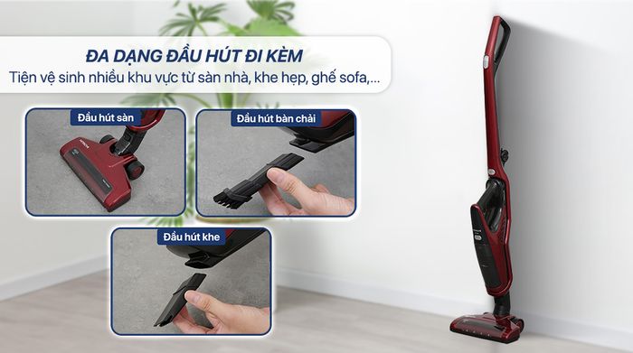 Đa dạng đầu hút - Máy hút bụi không dây Hitachi PV-X85M MRE
