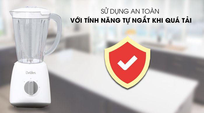 Tự ngắt khi quá tải - Máy xay sinh tố Delites BL2009