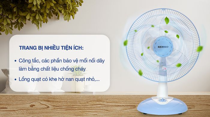 Quạt bàn Senko B1612 - Tiện ích