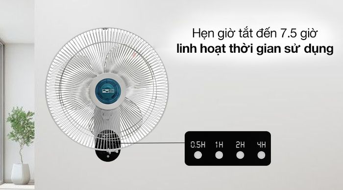 Quạt treo AC AWF02A163 - Có chế độ hẹn giờ với thời gian hẹn tối đa 7.5 giờ